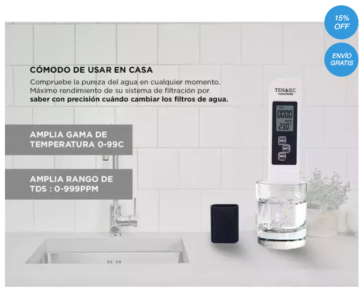 Oferta 2x1 Medidor Digital Del Agua TDS © FULL+ENVIO GRATIS