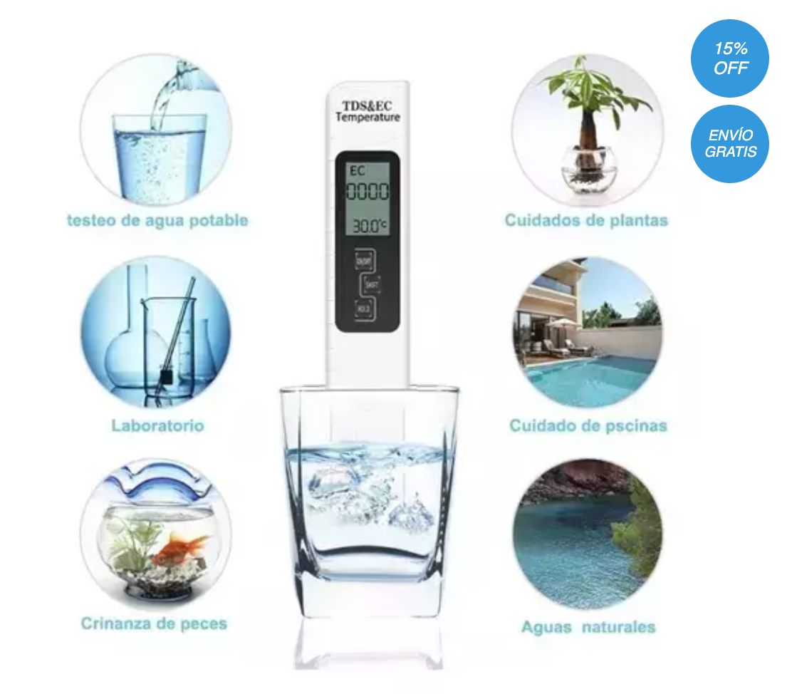 Oferta 2x1 Medidor Digital Del Agua TDS © FULL+ENVIO GRATIS