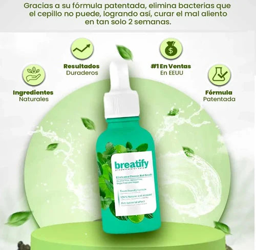 BREATIFY- GOTAS CONTRA EL MAL ALIENTO + ENVIO GRATIS 🇭🇳
