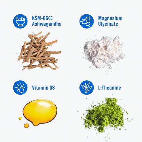 NELLO SuperCalm - Relajante Natural con Ashwagandha y Glicinato de Magnesio que Reduce el Cortisol y Enfoque Total