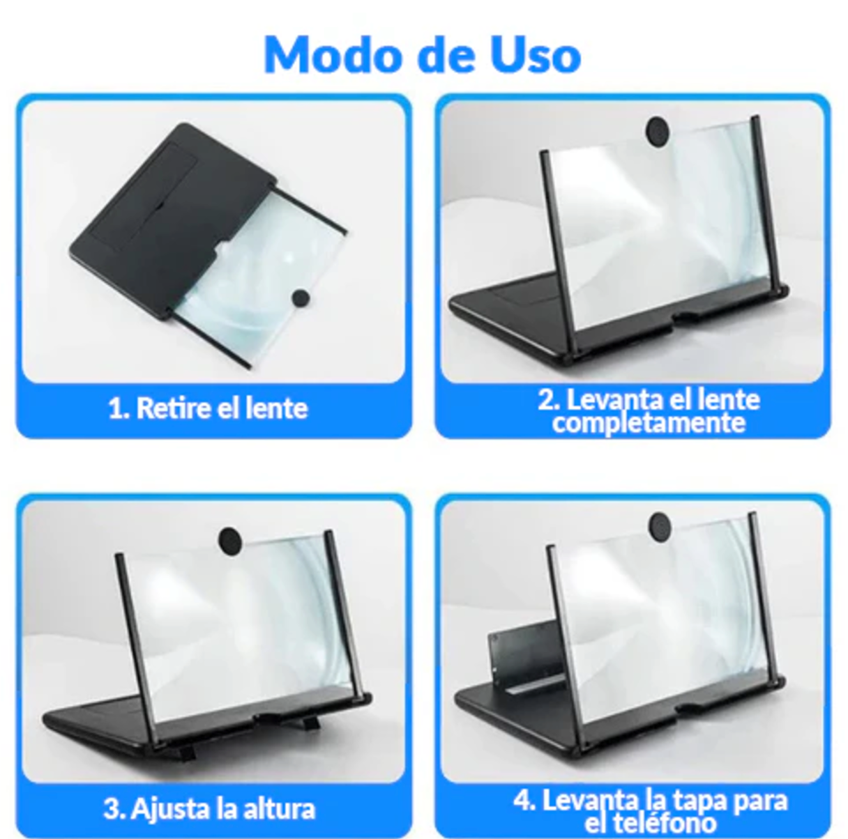 AMPLIFICADOR DE PANTALLA 3D (COMPATIBLE CON TODO TIPO DE CELULAR) OFERTA 2X1 + ENVIO GRATIS