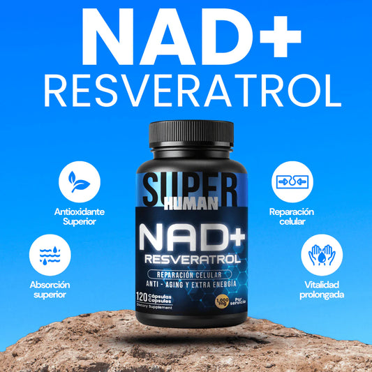 Resveratrol - Cápsulas 💊 de Reparación Celular 🧠 Antienvejecimiento y Energía Extra - SuperHuman