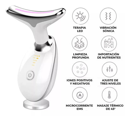 Masajeador Facial Con Luz Led + Envio Gratis