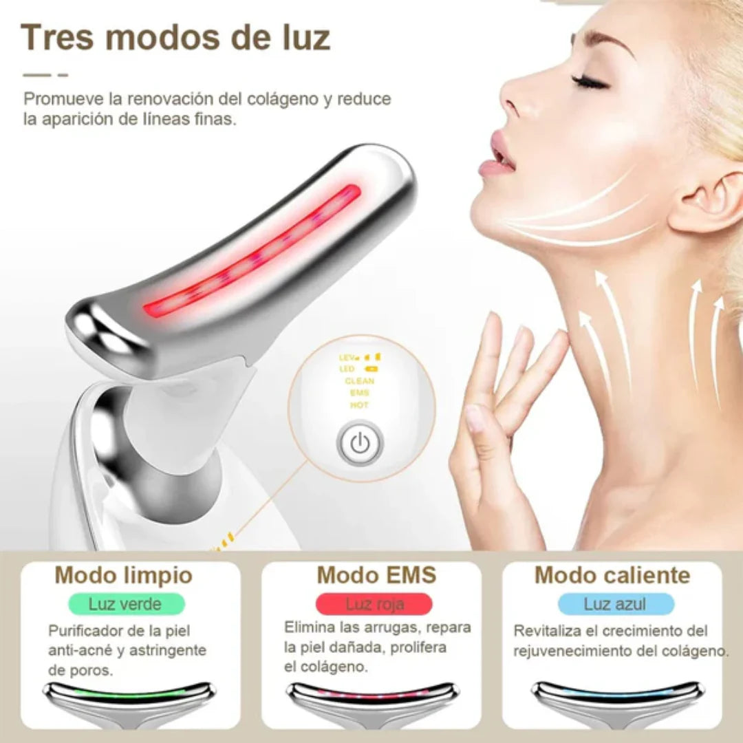 Masajeador Facial Con Luz Led + Envio Gratis